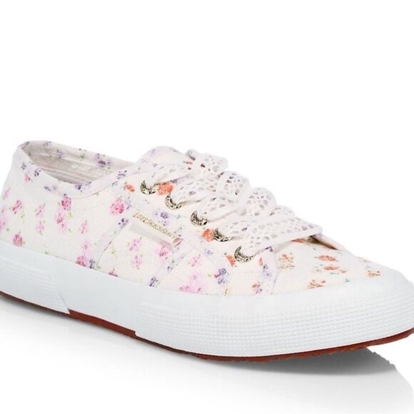 NWT LoveShackFancy × Superga Sneaker Floral Shoes Size 10 - Picture 4 of 13